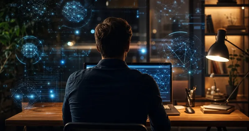 Freelance travaillant sur des projets d'intelligence artificielle et d'automatisation